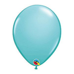 Balão de Festa Látex Liso Sólido - Caribbean Blue (Azul Caribe) - Qualatex - Rizzo