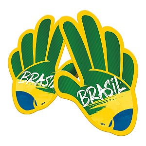 Mão de Torcida do Brasil Copa 2022 - 6 unidades - Festcolor - Rizzo  Embalagens