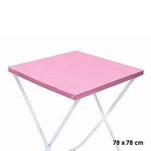 Toalha Plástica Cobre Manchas Perolizada - 78 x 78 cm - Rosa Claro - 10 unidades - CampFestas - Rizzo