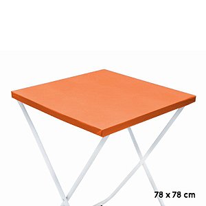 Toalha Plástica Cobre Manchas Perolizada - 78 x 78 cm - Laranja - 10 unidades - CampFestas - Rizzo