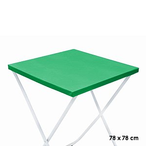 Toalha Plástica Cobre Manchas Perolizada - 78 x 78 cm - Verde Bandeira - 10 unidades - CampFestas - Rizzo Embalagens