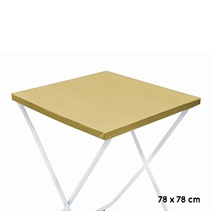 Toalha Plástica Cobre Manchas Perolizada - 78 x 78 cm - Dourada - 10 unidades - CampFestas - Rizzo