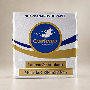 Guardanapo Crepado - Branco - 50 unidades - CampFestas - Rizzo