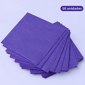 Guardanapo Crepado - 19,5x22,5cm - Roxo - 50 unidades - CampFestas - Rizzo