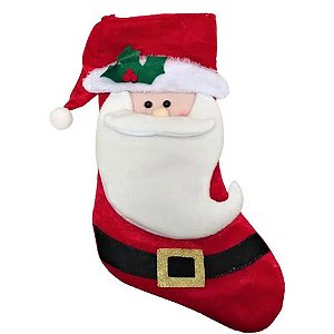 Meia de Natal para Pendurar - "Papai Noel" - Cromus Natal - 1 unidade - Rizzo Embalagens