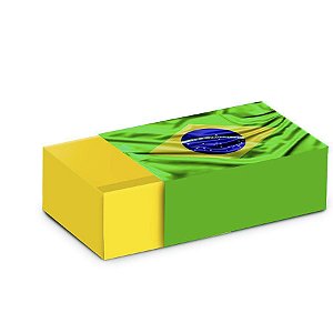 Caixa Com Luva - Bandeira Do Brasil - 6,5cm x 9cm x 3,5cm - 8 unidades - Cromus - Rizzo