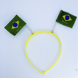 Tiara Amarelo -Tema Brasil - Bandeira Deitada - 1 unidade - Rizzo