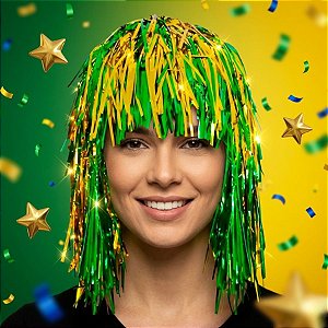 Peruca Brasil - Metalizada  - 1 unidade - Rizzo