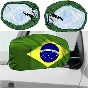 Bandeira Para Retrovisor - 2 Peças - Brasil - 30cm x 31cm - 1 unidade - Rizzo