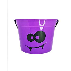 Baldinho Happy Halloween Olhos e Boca - Roxo - 1 unidade - Cromus - Rizzo