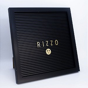 Letreiro de Plástico Preto e Dourado - 26 x 26 cm - 1 unidade - Art Lille - Rizzo