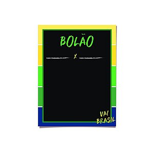 Kit Cartaz para Bolão com 2 Gizes - Copa do Mundo Brasil - 1 unidade - Cromus - Rizzo