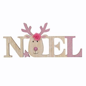 Letras Decorativas Noel em Madeira - Cromus Natal - 1 unidade - Rizzo