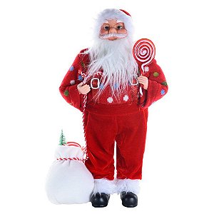 Papai Noel Vermelho - Saco de Doces Tamanho P - 1 unidade - Cromus - Rizzo Embalagens