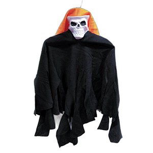 Fantasma - Caveirinha Laranja/Preta - 1 unidade - Rizzo