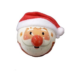 Enfeite - Bolas Decorativas - Papai Noel Sorridente - 1 unidade - Cromus - Rizzo Embalagens