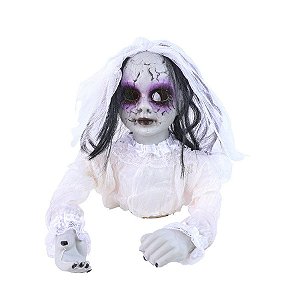 Boneca de Halloween "Ursula" c/ Som e Movimento - 25cm - 1 unidade - Cromus - Rizzo