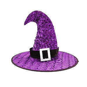 Chapéu Cinto da Bruxa Halloween - Roxo - 1 unidade - Cromus - Rizzo