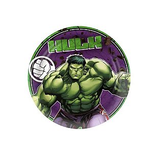 Prato - Festa Hulk Animação - 18cm  - 24 unidades - Regina - Rizzo