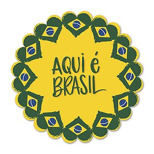 Sousplat - Brasil Copa 2022  - 4 unidades - Cromus - Rizzo