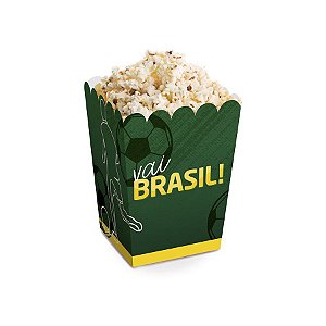 Caixa para Pipoca - Brasil Copa 2022 - 10 unidades - Cromus - Rizzo