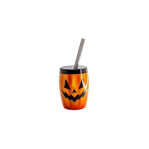 Copinho de Canudo Halloween 300 mL - Abóbora Jack O'lantern - 1 unidade - Rizzo