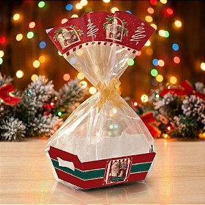 Kit Cesta - Natalino Colorido - Cromus Natal - 1 unidade - Rizzo