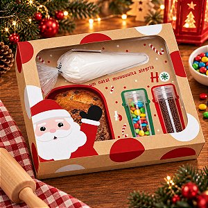 Caixa Kit Confeiteiro - Noelito - 20,5 x 18 x 8 cm - Cromus Natal - 1 unidade - Rizzo