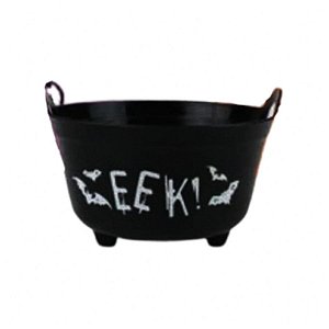 Cesta Plástica - Mini Bowl Preto- Happy Halloween - 11,5 x 6,5 x 11,5 cm  - 1 unidade - Cromus - Rizzo
