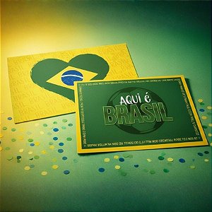 Jogo Americano Individual para Mesa - Brasil Copa - 42x32cm - 8 unidades - Cromus