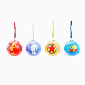 Kit Bola de Natal - Toy Story - 8 cm - Natal Disney - 4 unidades - Cromus - Rizzo