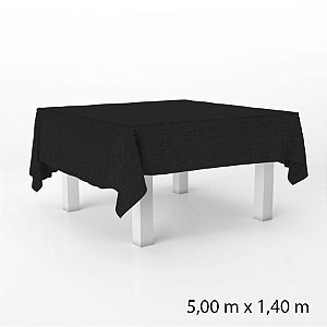 Toalha de Mesa Retangular em TNT - 140 x 500 cm - Preta - 1 unidade - Best Fest - Rizzo