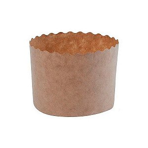 Forma para Mini Panetone Kraft 100 g com 12 un. Ecopack Rizzo Confeitaria