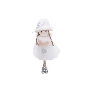 Boneca Com Chapéu Branco  - 1 unidade - Cromus - Rizzo Embalagens