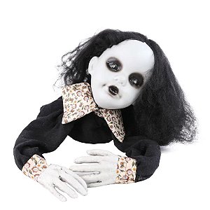 Boneca Samara - Som e Movimento - 76 x 35 x 27 cm - Halloween  - 1 unidade - Cromus - Rizzo Embalagens