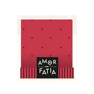 Embalagem Slice Para Fatia de Bolos ou Tortas - Amor em Fatia - Vermelho - 5 unidades - Cromus  - Rizzo