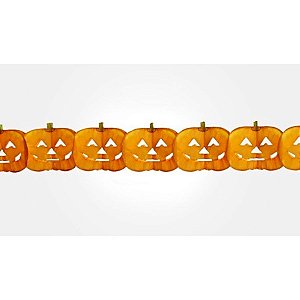 Guirlanda Abóbora Pumpkin de Halloween - 300 cm - 1 unidade - Rizzo Embalagens