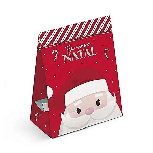 Saco de Papel Para Presente Papai Noel - Nicolau - 10 unidades - Cromus - Rizzo Embalagens