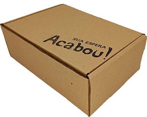 Caixa de Papelão Kraft Montável - "Sua espera acabou" - 30 cm x 20 cm x 12 cm - 1 unidade - Rizzo