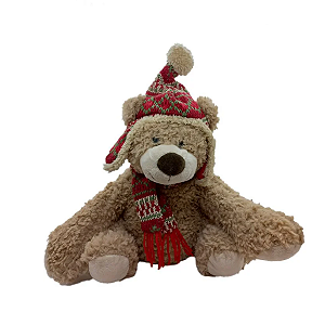 Urso Decorativo de Natal Pardo Sentado - 30 Centímetros - 1 unidade - Rizzo Embalagens