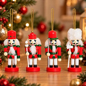 Kit Soldadinhos de Chumbo Decorativos - 10 cm x 4 cm - 4 unidades - Cromus - Rizzo