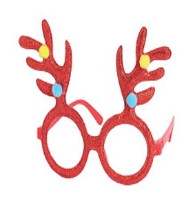 Óculos Decorativo de Natal -  13 Centímetros - Cromus Natal - 1 unidade - Rizzo
