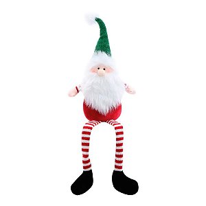 Papai Noel Sentado - Listras Colorida - 50 cm - 1 unidade - Cromus - Rizzo Embalagens