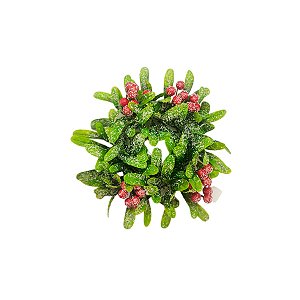 Mini Guirlanda Decorativa - Folhas Verde Claro e Frutas - 1 unidade - Cromus - Rizzo Embalagens