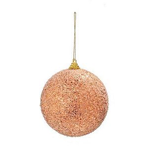 Bolas de Natal - Rose Gold - 8 cm - 6 unidades - Cromus - Rizzo Embalagens