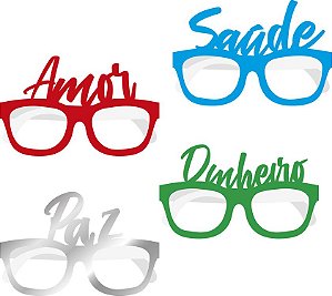 Óculos de Papel Ano Novo - Colorido - 7 unidades - Regina - Rizzo Embalagens