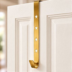 Suporte de Guirlanda Estrela Dourado - 30cm - 1 unidade - Cromus - Rizzo