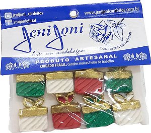 Confeitos Natalinos - Caixas de Presente Coloridas - 8 unidades - Jeni Joni - Rizzo