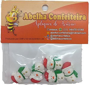 Mini Confeito - Bonecos de Neve - 5 unidades - Abelha Confeiteira - Rizzo