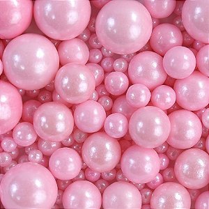 Confeito Sugar Beads Perolizado Rosa Sortidos - 1 unidade - Cromus Linha Profissional Allonsy - Rizzo